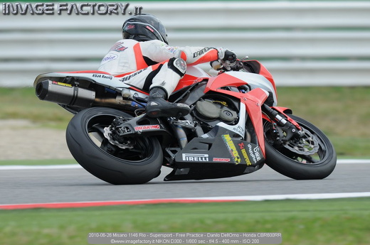 2010-06-26 Misano 1146 Rio - Supersport - Free Practice - Danilo DellOmo - Honda CBR600RR